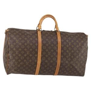 LOUIS VUITTON Monogram Keepall Bandouliere 60 Boston Bag M41412 LV Auth yk19653